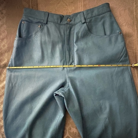 Light blue leather pants - Picture 5 of 6
